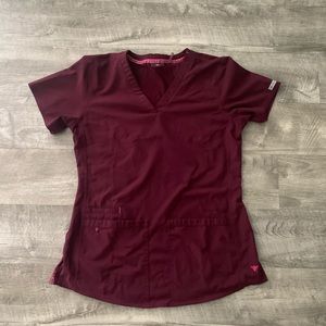 Maroon scrub set
